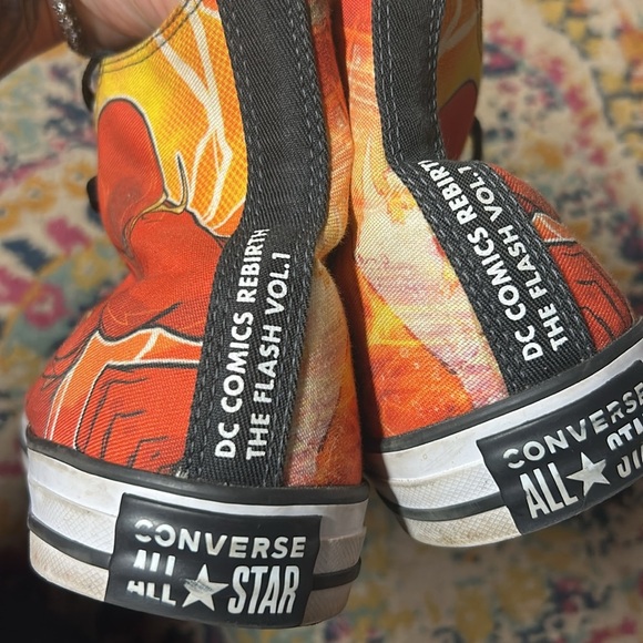 Men’s The Flash High-Top Converse Sneakers - Black and Orange - Picture 2 of 6